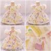 Puff Sleeve Bow Dress: Baby's First Birthday Flower Girl & Princess Wedding Outfit.