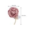 Women 3D Floral Brooch Lapel Pin Ladies Shawl Brooch Pin Clothing Jewelry Accessory for Wedding and Event Outfit