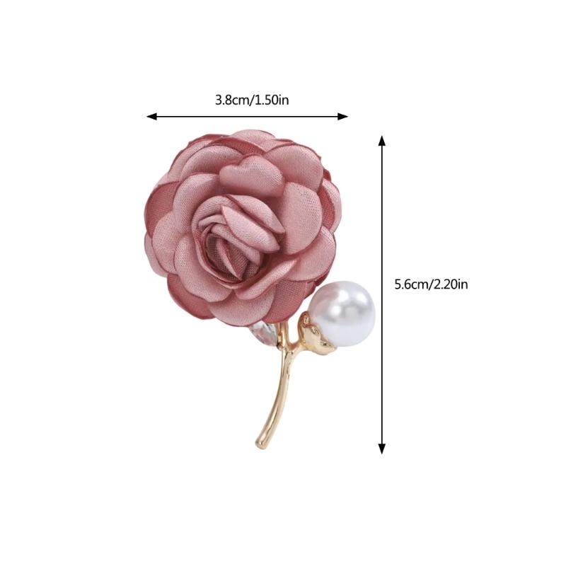 Women 3D Floral Brooch Lapel Pin Ladies Shawl Brooch Pin Clothing Jewelry Accessory for Wedding and Event Outfit