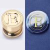 Mini Bamboo-Handled Stamp: 1.5cm Copper Head In Regular Script with Sealing Wax
