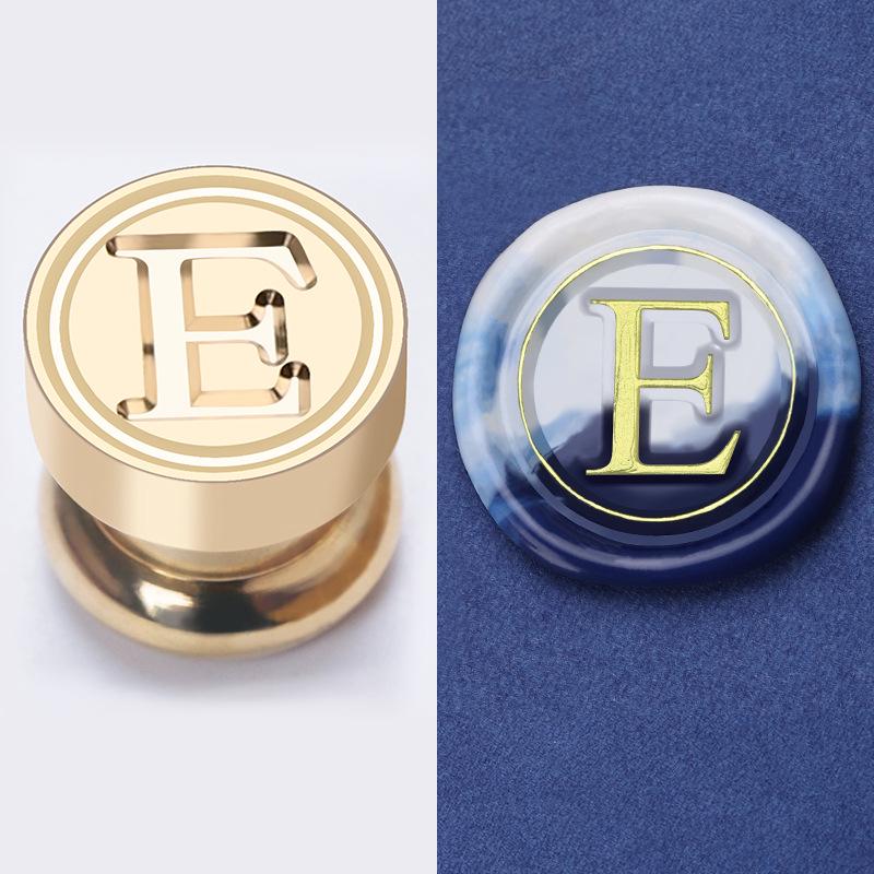 Mini Bamboo-Handled Stamp: 1.5cm Copper Head In Regular Script with Sealing Wax