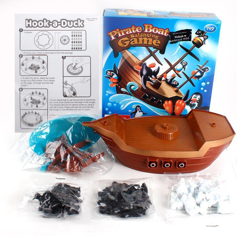 Penguin Pirate Ship Balance Game - Parent-Child Interactive Toy