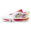 Li Ning Saga 3pro Cushioning Slip Resistant Abrasion Resistant Low Top Badminton Shoes Unisex White Yellow AYAV001-5