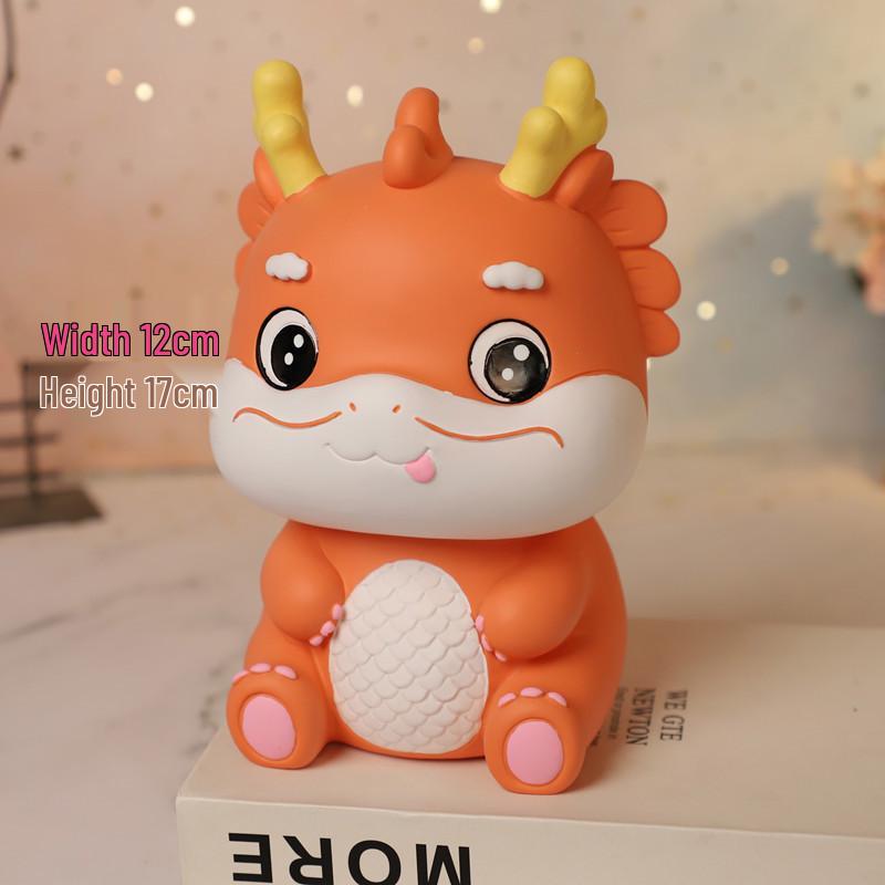 

Год Дракона Мультяшная Копилка: Прочный винил, Ударопрочный, Идеально подходит для хранения и снятия сбережений, Настольное украшение, Идея для подарка