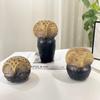 Resin Handicrafts Simulation Animal Sculpture Wood-grain Owl Figurine Cartoon Bird Owl Decorative Figurines Home Decoration