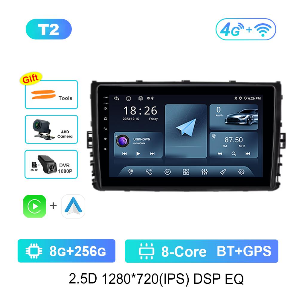 Android System Car Video Multimedia Player for VW MQB POLO VI Jetta MK7 T6 Bora 2018 - 2021 Navi GPS WiFi DSP Stereo 4G BT