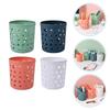 4Pcs Premium PP Desktop Storage Boxes Five-Pointed Star Hollowed Pen Holder Decorative Stationery Organizer for Home Office Desk