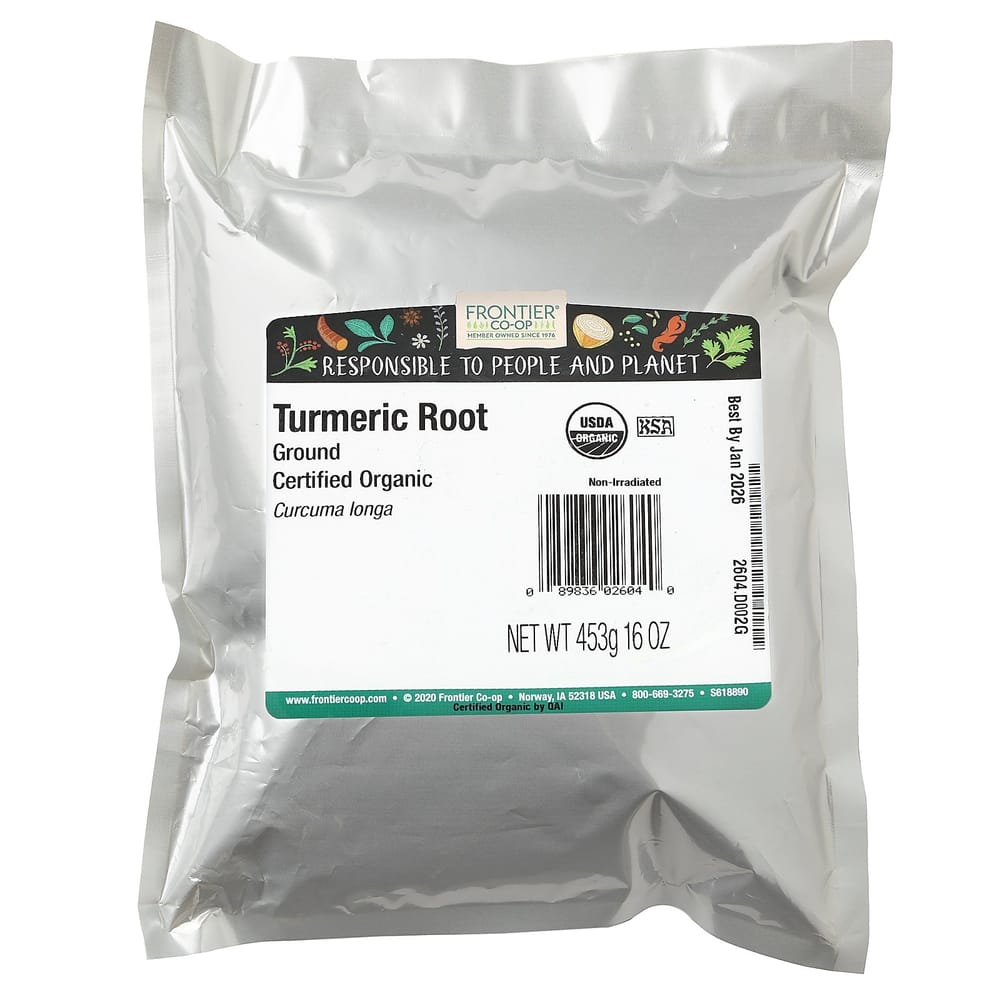 Frontier Natural Products Turmeric Root Powder 453g (16oz)