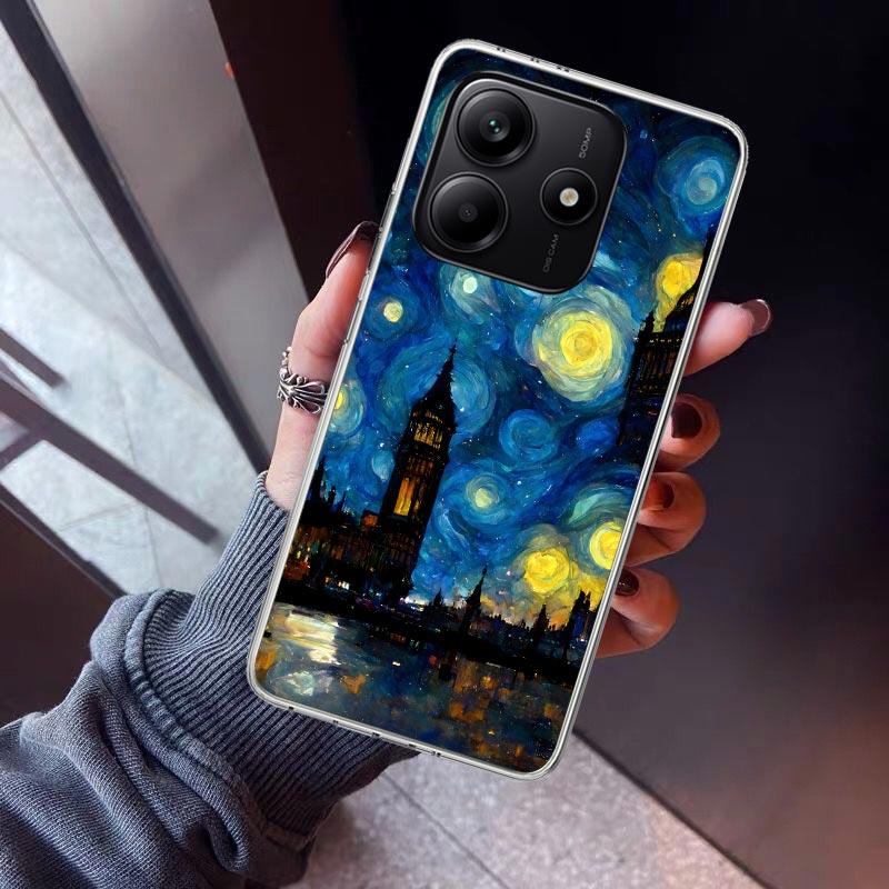 Starry Night Van Gogh Art Phone Case For Xiaomi Redmi Note 15 14 14S 13 12S 12 Pro Plus 11S 11 10S 10 4G Cover 11E 11T 5G Print