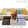Pet Ladder Cover Detachable Comfortable Faux Leather Non-slip Dog Ramp Stairs Case for Puppy