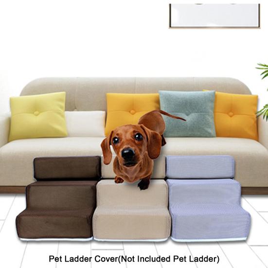 Pet Ladder Cover Detachable Comfortable Faux Leather Non-slip Dog Ramp Stairs Case for Puppy