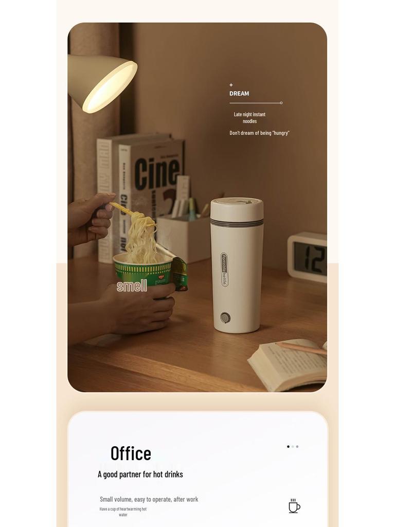 Vooma Travel Electric Kettle: Compact Heating Cup for Business, Dorm, or Travel.