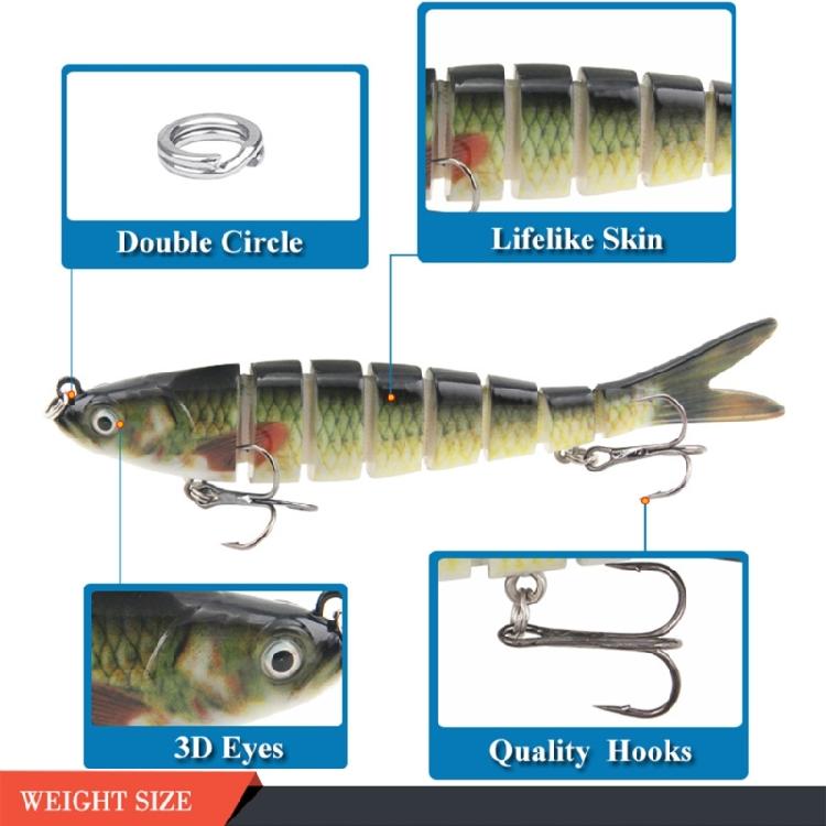 Fishing Fish Lures Treble Hook Saltwater and Freshwater Swimming Lures Fishhooks Slow Sinking Multiple Jointed Swimbaits