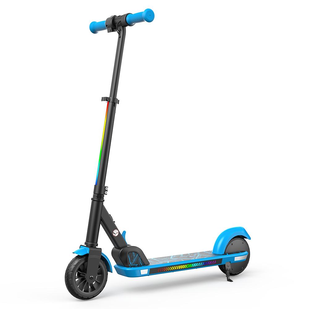 K4 Kinder Elektroroller 130W 2,6Ah 6'' Räder Bluetooth Lautsprecher Faltbar & Höhenverstellbar 3 Geschwindigkeiten 7-8KM Reichweite Elektroroller für Kinder