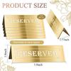 10PCS Water Resistant Waterproof Gold Double-Sided Table Signs For Wedding, Birthday, Party, Meeting- Reserved Seat