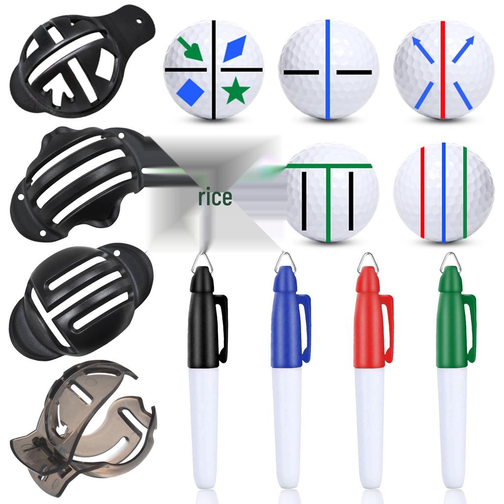 Multi-Pattern Golf Ball Marking Set with Pen