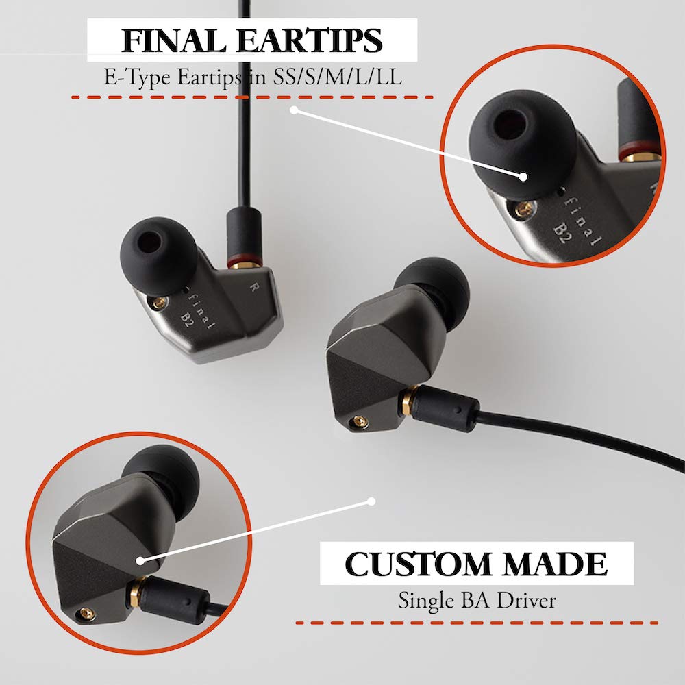 final Wired Earphones B2 Balanced Armature Type B Series In-Ear [FI-B2BSSD]