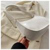 Fashion PU Leather Underarm Bag Small Solid Color Handbag Purse Bright Color Shoulder Bag Women
