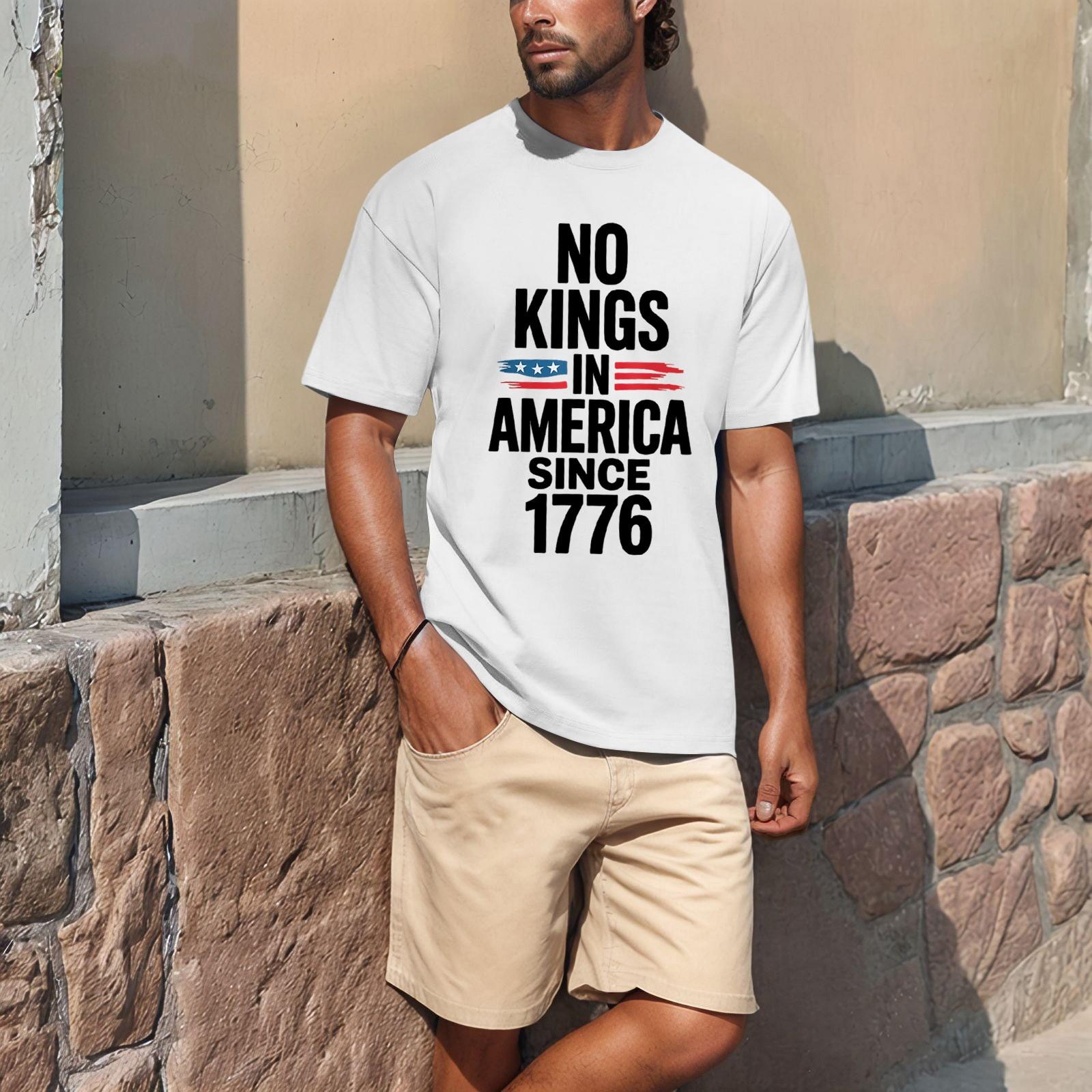 

Летняя мужская популярная футболка с круглым вырезом и коротким рукавом с принтом XL белый