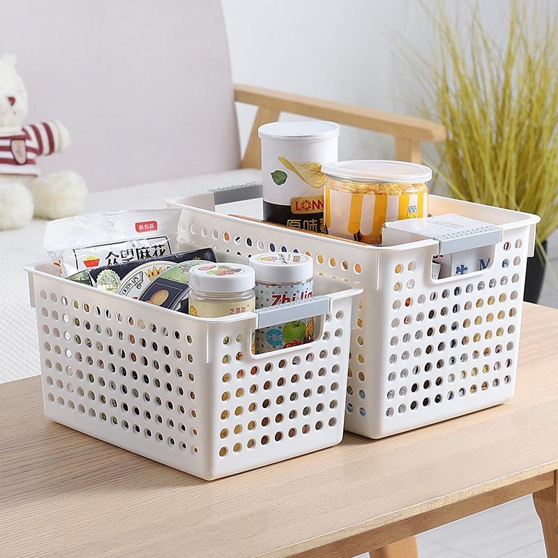 Plastic Storage Basket, Desktop Sundries Storage Box, Rectangular Kindergarten Snack Toy Storage Basket, Storage Basket, Small Basket.