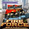 Fire Force Pattern Bedding,Quilt Set Quilt Cover Pillowcase Home Birthday Gift (1*duvet Cover+2*pillowcase,without core)SSJT0917529