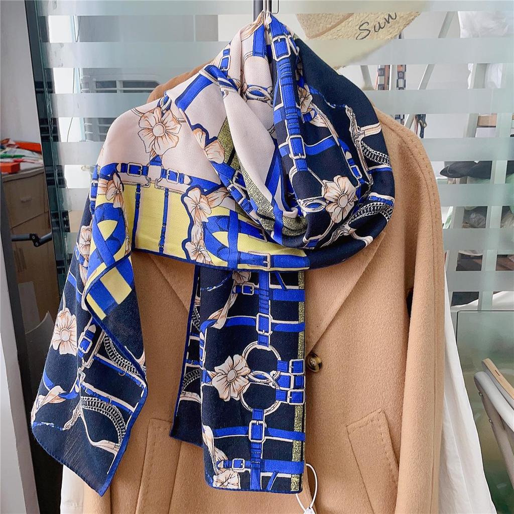 Herringbone Velvet Scarf: Winter, Versatile, Thickened, Hand-Rolled Edges, Small & Long