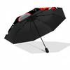 Monster Truck Red Flames Big Wheels Adventure Outdoor Automatic Umbrella Compact 8Rib Design Foldable Design Perfect For Outdoor Adventures Outdoor