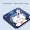 Cartoon Bear Weight Scale Lcd Display Glass Smart Bathroom Scales Digital Body Fat Scales High-precision Electronic Floor Scales