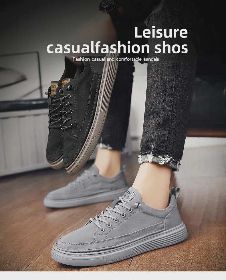 Men's Canvas Summer Breathable Casual Flat Shoes, Soft Sole Slip-On Black Work Shoes