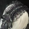 Lace Bowknot Hairband with Angel Wing Anime Theme Event Lace Ruffle Trim Headband For Roleplay Parties And Costume