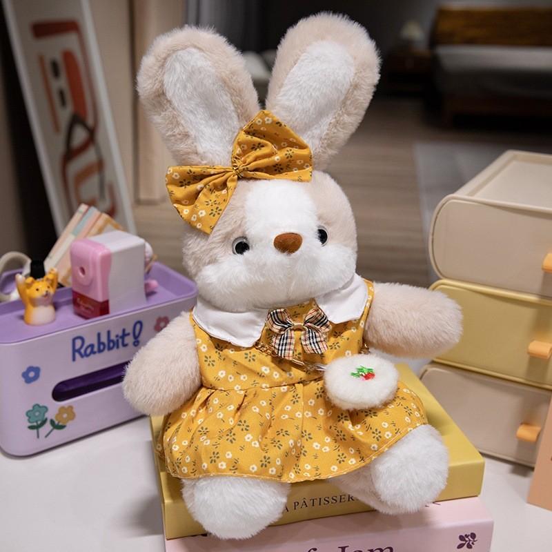 Skirt Rabbit Flower Plush Toy Wear Dress Bunny Doll Kid Birthday Decoration Gift