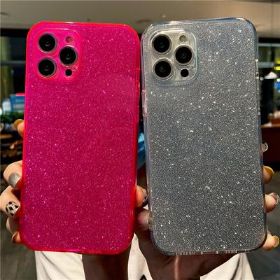 Case For iPhone 12 Pro Max Glitter Soft Silicone Back Case For iPhone 13 Mini 11 Pro Max Cases XR X XS 7 8 6 6S Plus Bling Cover