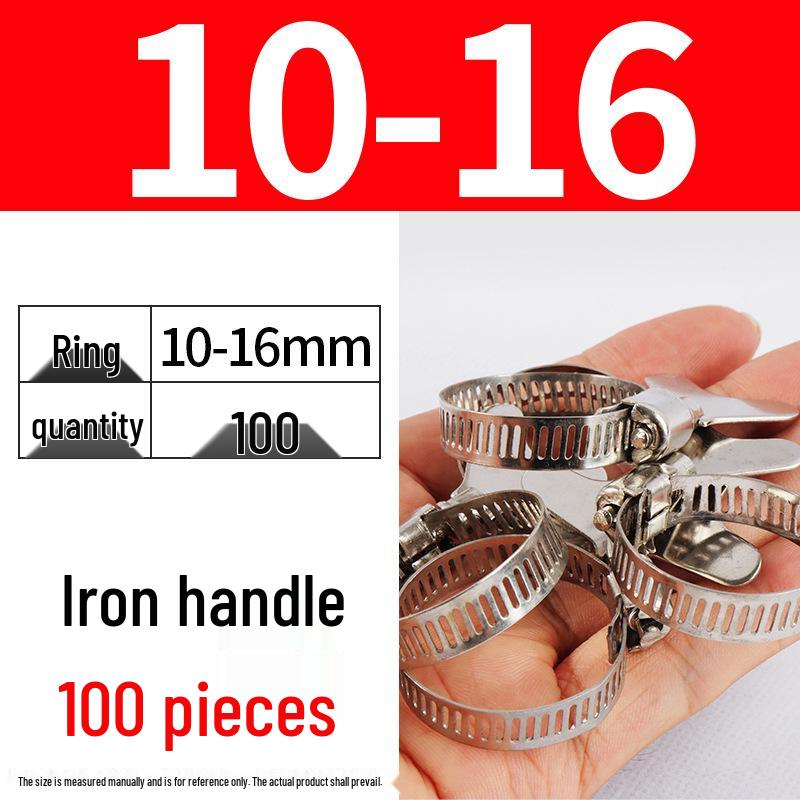 Nerezová hadicová spona, ručně utahovací páska pro vodní a vzduchové potrubí