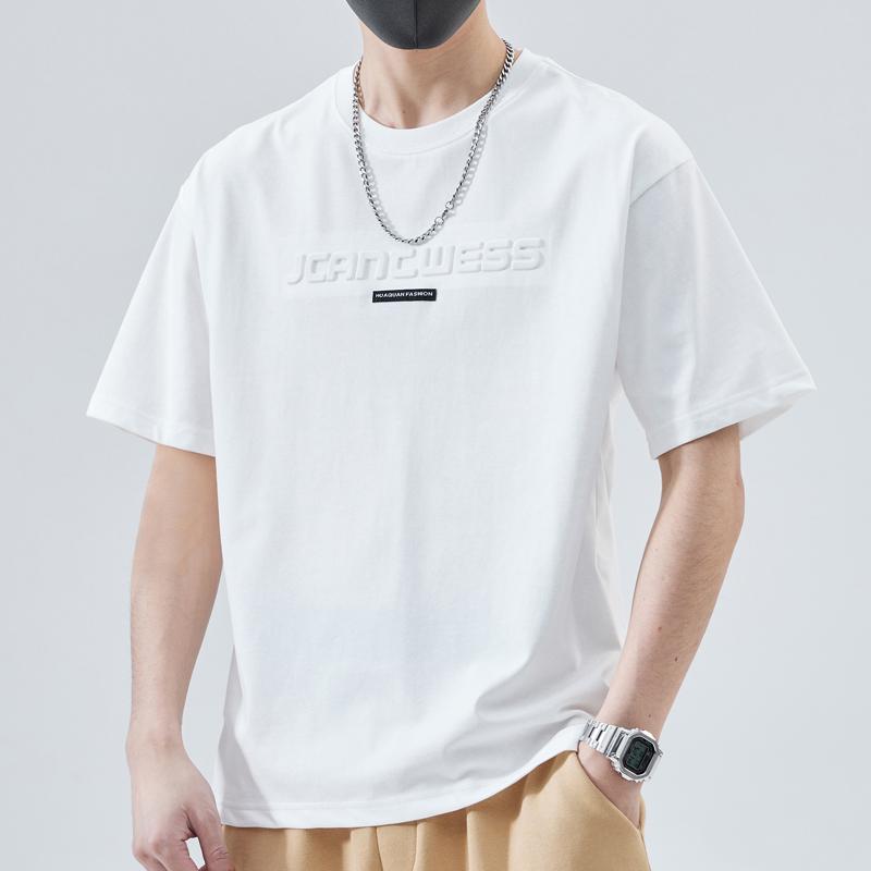 

Мужская модная футболка с круглым вырезом, свободного кроя, с коротким рукавом, 2024 M fits 48-55 kg