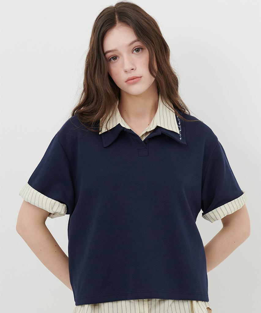 Eoboneoseu Logo Pique Polo Shirt [Navy]