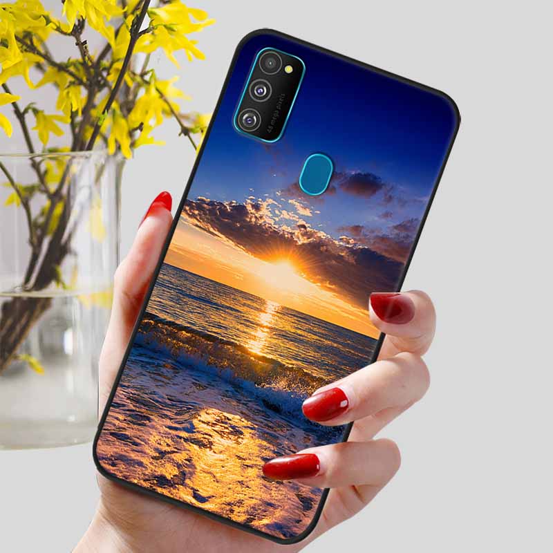 Funda para Samsung Galaxy M21 Funda Trasera de Silicona TPU Suave para Fundas de Teléfono Galaxy A21S M30S M31 M 21 M21S M31S Carcasas Negras Coques