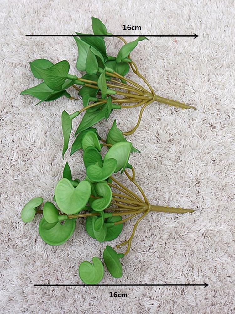 5Pcs Artificial Copper Coin Grass Artificial Plants Fake Green Plant Desktop Plants Bonsai for Home Office Decor