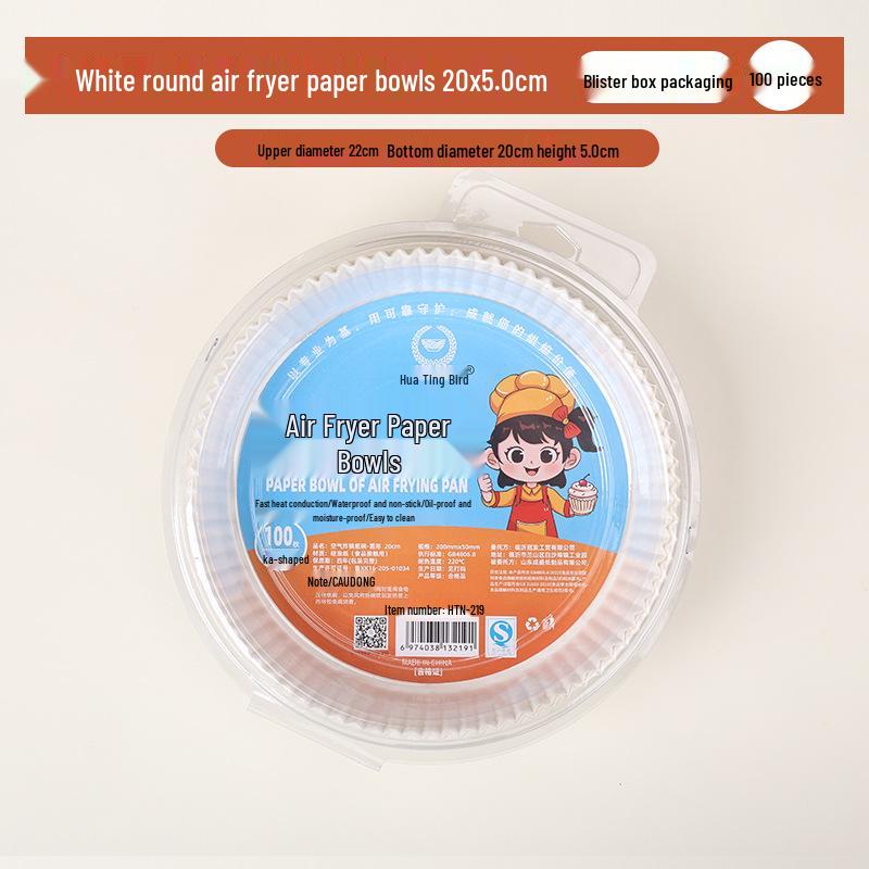 Ölbeständige Heißluftfritteusen- und Ofen-Papierbecher - Lebensmittelqualität, Runde Silikon-Backmatten