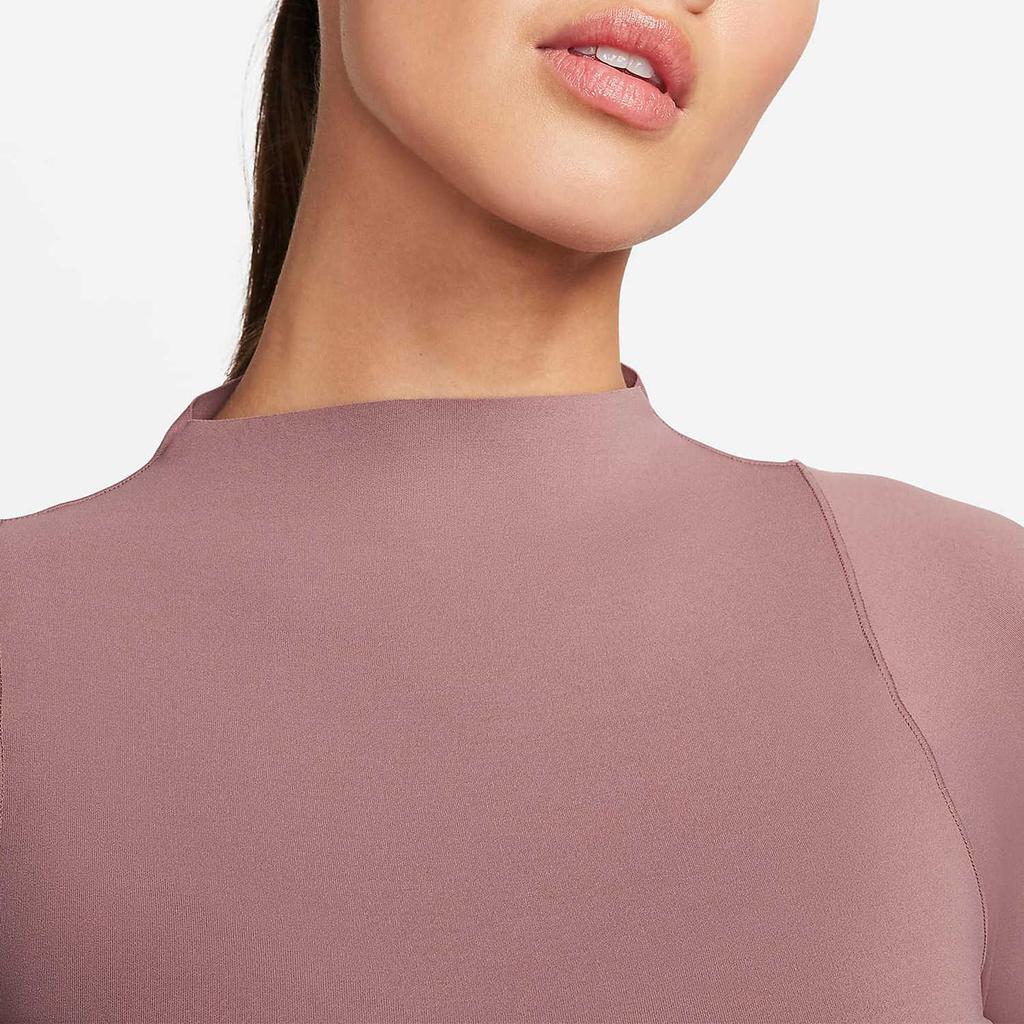 Nike Solid Color Round Neck Casual Long Sleeve T-Shirt Women Tops Pink FN3023-208