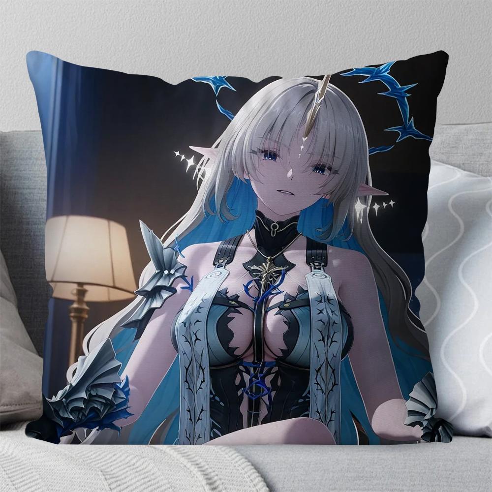 

Fleurdelys Anime Game W-Wuthering Waves Pillow Case Square Pillow Bedroom Sofa Leisure Comfort Living Room Home Decoration 40X40 12x12Inch