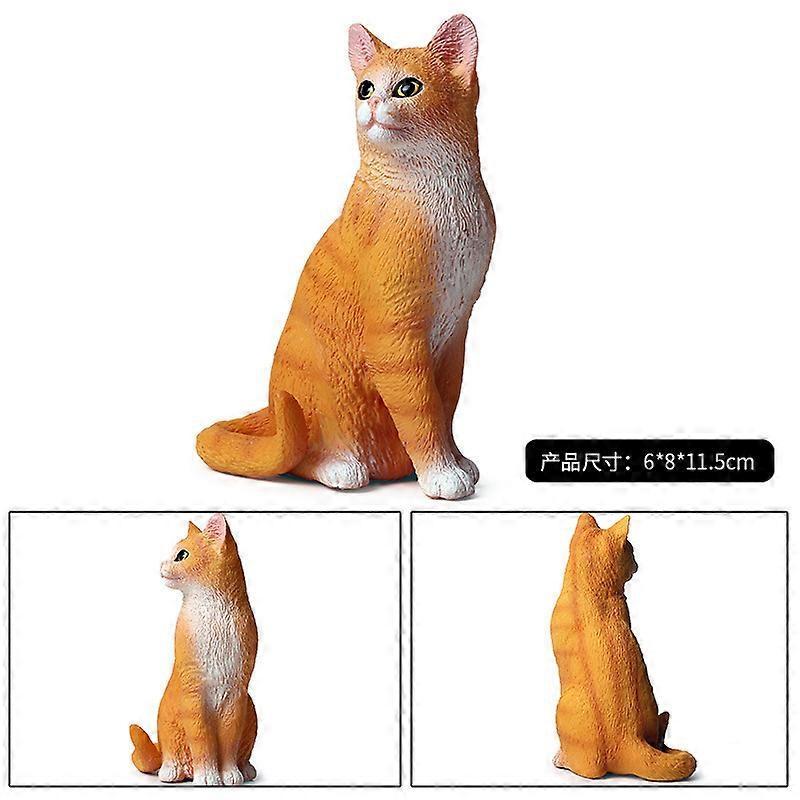 Velké figurky žlutých koček Divoká zvířata Model kočky Domácí mazlíček Sbírka Poznávání Vzdělávací hračky pro děti Dárek Domácí dekorace Dárky pro děti