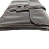 Hermes H Logo Vintage Jige PM Bag Document Bag Flap Clutch Bag Dark Brown