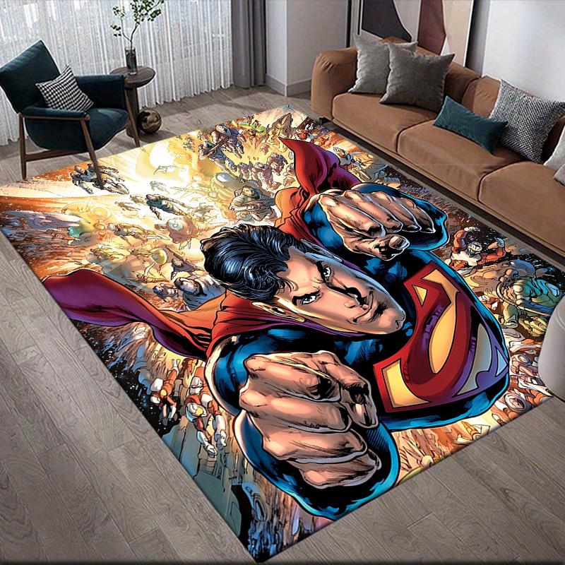 

Superman Flies Anti-Slip Floor Mat, Rectangular Carpet for Living Room & Sofa Zone 60x90cm