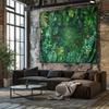 Greenery Wall Tapestry: Tropical Jungle Leaves Art for Living Room Decor Boho Style Woven Throw Fashion Blanket Multicolor Abstract Hang