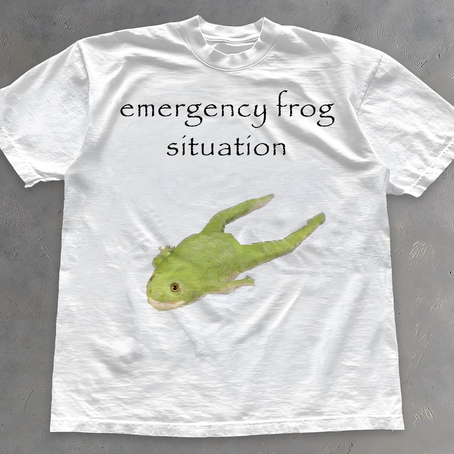 Emergency Frog Situation Shirt - Frog Meme T-Shirt - Unhinged Tee S