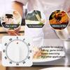 Multifunctional Mechanical Reminder Timer Kitchen 60 Minutes Countdown With Alarm Reminder Magnet Timer Cooking Teaching Homework Office (White/Black)