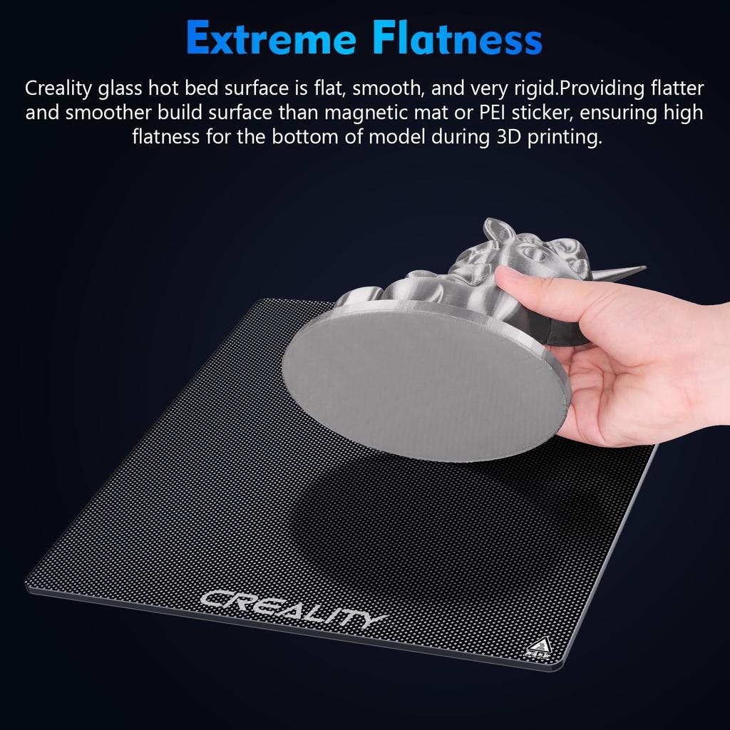 Creality Ender 3 Glass Bed Upgraded 3D Printer Tempered Glass Plate Build Surface 235x235x4mm for Ender 3/Ender 3 Pro/Ender 3 V2