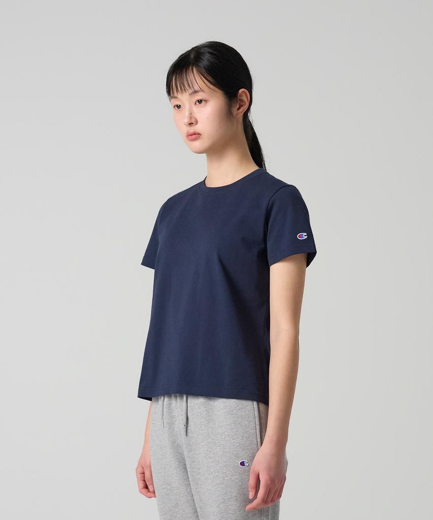 Champion Women'S C-Logo Slim Fit T-Shirt Navy