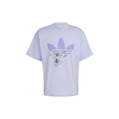 adidas Originales Disney Stitch Camiseta de Manga Corta con Estampado de Dibujos Animados Tops Unisex Morado Claro HT3941