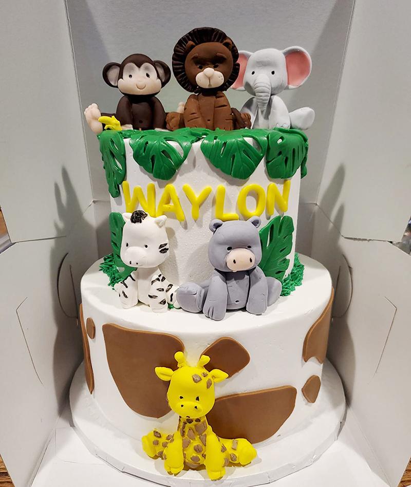 Jungle Theme Animal Fondant Silicone Mold Elephant Sugarcraft Birthday Cake Decoration Tools Giraffe Monkey Zebra Cupcake Topper